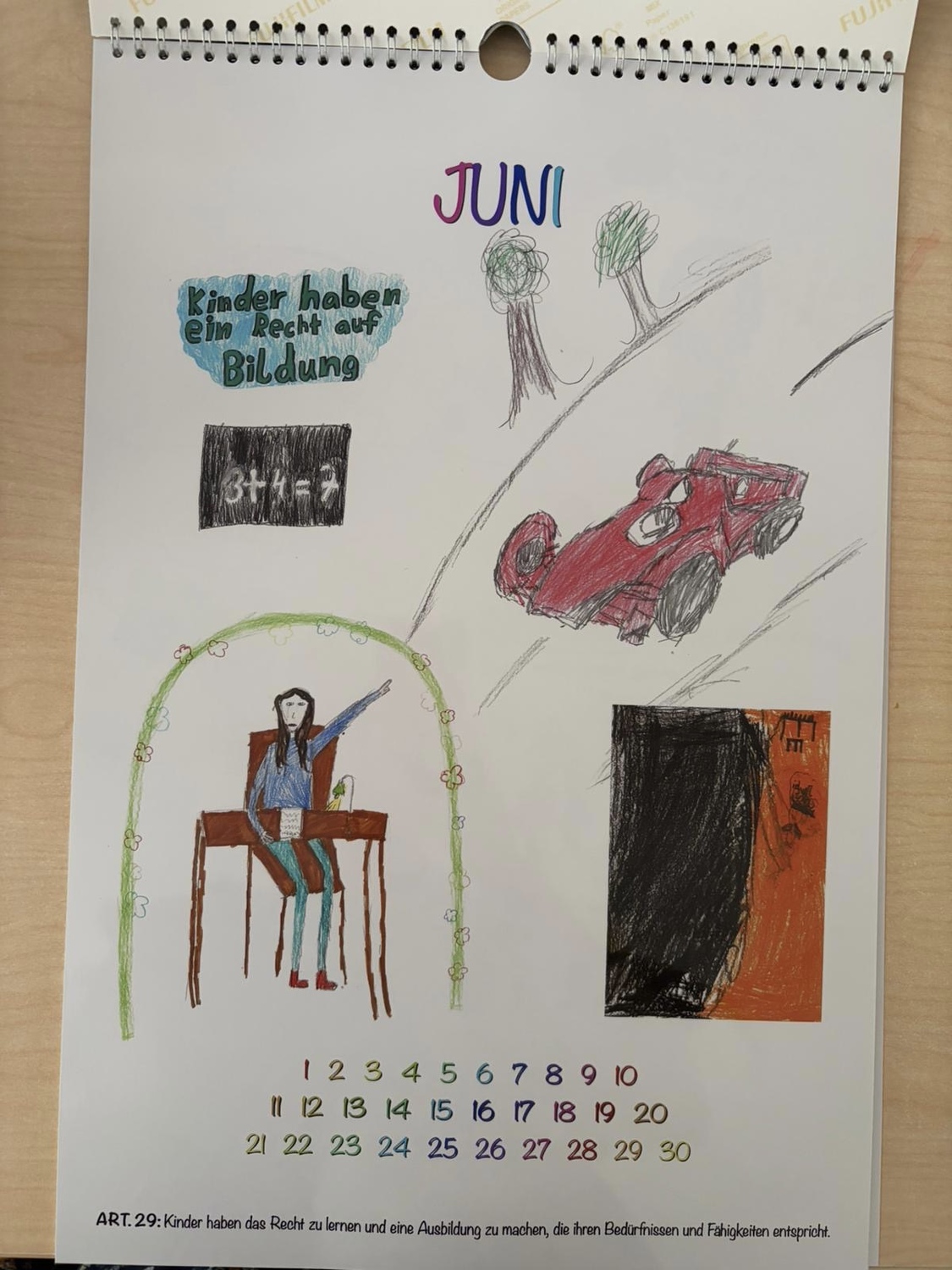 Kalender Nummer eins sortiert nach Artikeln 